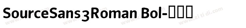 SourceSans3Roman Bol字体转换